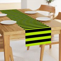 Slime Green and Black Horizontal Witch Stripes