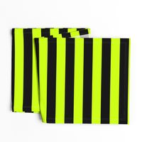 Slime Green and Black Horizontal Witch Stripes