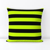 Slime Green and Black Horizontal Witch Stripes