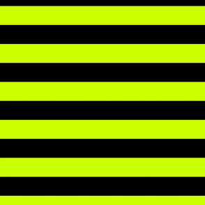 Slime Green and Black Horizontal Witch Stripes