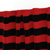 Blood Red and Black Horizontal Witch Stripes