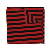 Blood Red and Black Horizontal Witch Stripes
