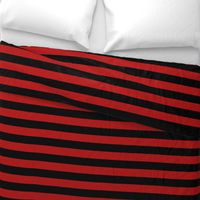Blood Red and Black Horizontal Witch Stripes
