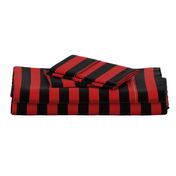 Blood Red and Black Horizontal Witch Stripes