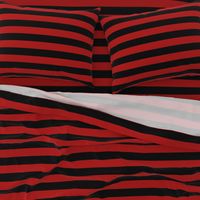 Blood Red and Black Horizontal Witch Stripes