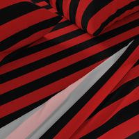 Blood Red and Black Horizontal Witch Stripes