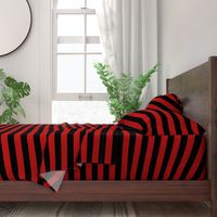 Blood Red and Black Horizontal Witch Stripes