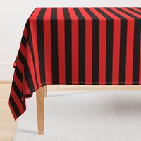 Blood Red and Black Horizontal Witch Stripes