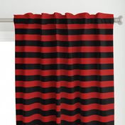 Blood Red and Black Horizontal Witch Stripes