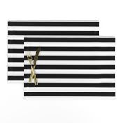 Cat Black and White Horizontal Witch Stripes