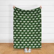 (large scale) cows (cream on green) - farm fabric