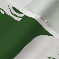 (large scale) cows (cream on green) - farm fabric