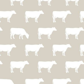 cows on beige - farm fabric