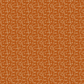 Math Pattern - Equations on Orange