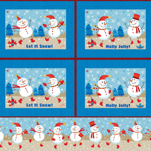 Placemats-Snowman-Blue