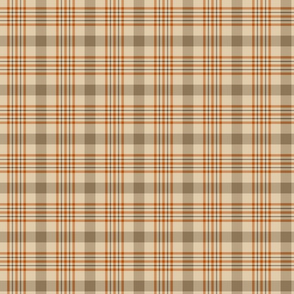 Fall Orange and Beige Plaid