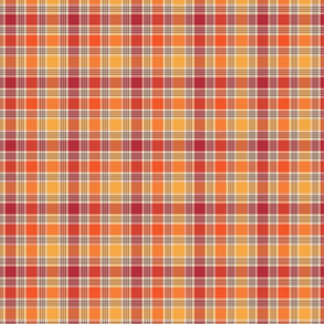 Red Orange and Yellow Plaid - Small Pattern