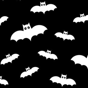 bats on black » halloween monochrome