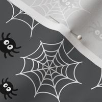 spiders and webs dark grey » halloween rotated