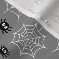 spiders and webs grey » halloween rotated