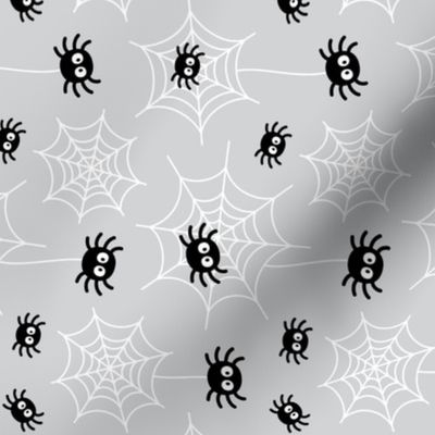 spiders and webs light grey » halloween rotated