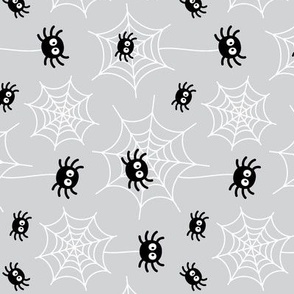 spiders and webs light grey » halloween rotated