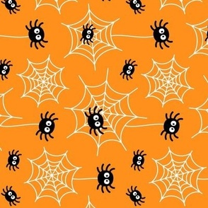spiders and webs orange » halloween rotated