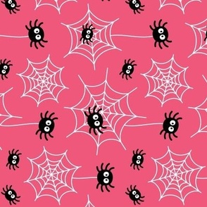 spiders and webs pink » halloween rotated