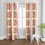 2022 RED FLOWERED WALLHANGING AND TEA TOWEL