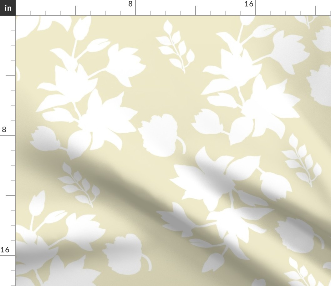 white flowers on a neutral background