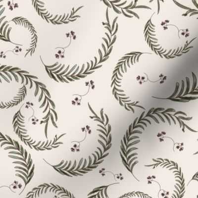 Wildflower Fern Leaves-Cream