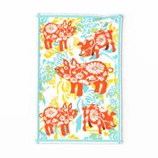 chrysanthia gold_blue and red pigs2