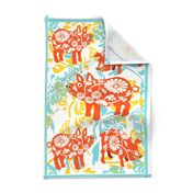 chrysanthia gold_blue and red pigs2