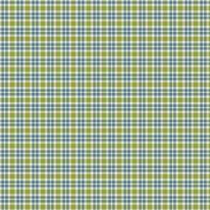 Tiny Plaid in Blue & Green