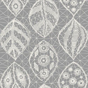 Lace Leaves - H White, K40