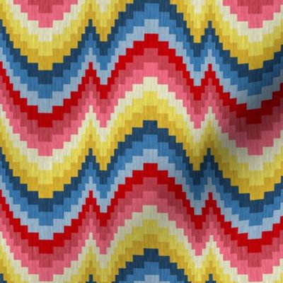 Pink and Blue Baby Bargello