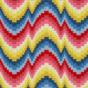 Pink and Blue Baby Bargello