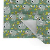 Sloth Pattern in Green Small