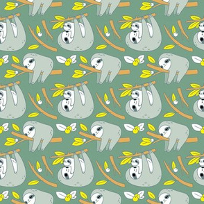 Sloth Pattern in Green Small