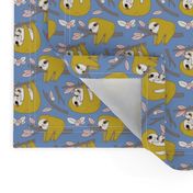 Sloth Pattern in Blue small