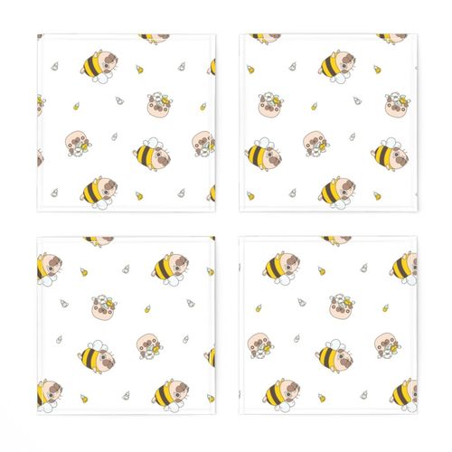 pug bee in white 