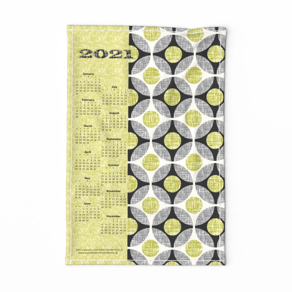 2021 is avocado, a tea towel calendar by Su_G_©SuSchaefer(UPDATED)