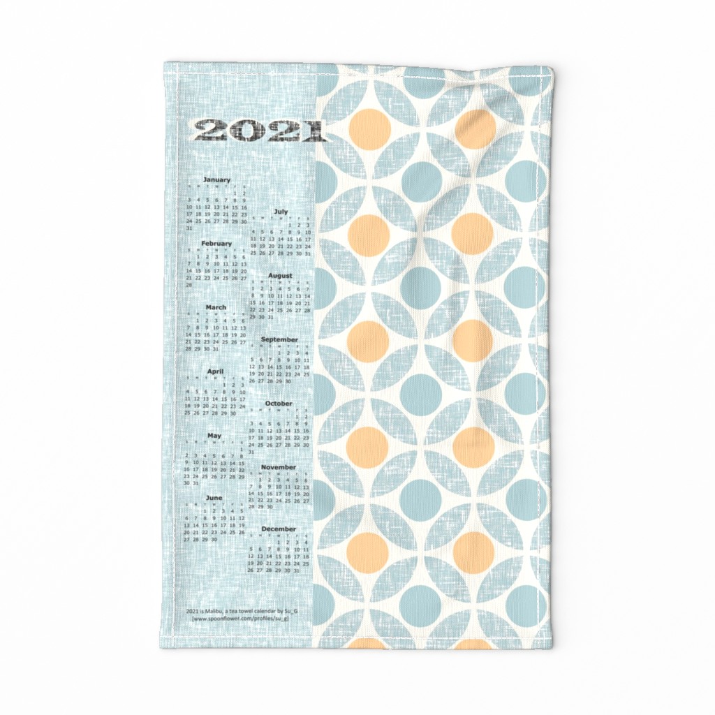 2021 is Malibu, a tea towel calendar by Su_G_©SuSchaefer