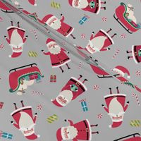 Santa w/ Gifts - Gray