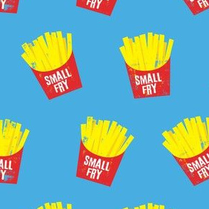 small fry - red on blue