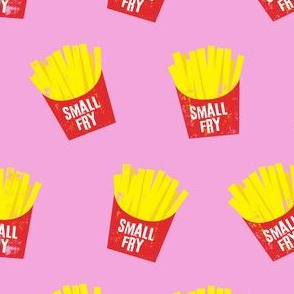 small fry - red on pink