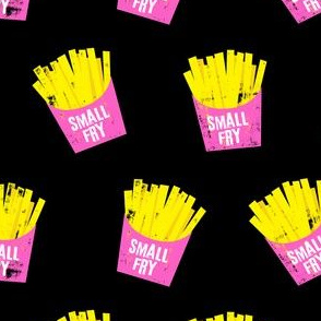small fry - pink on black