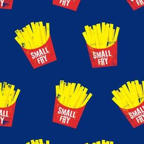 small fry - red on blue