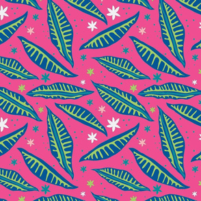 DR Leaves Pattern -Pink