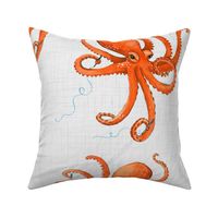 Octopus Pen Thief - Extra Large Scale on Linen